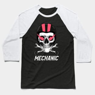 Skull Mechanic Baseball T-Shirt